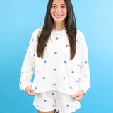 Polka Dot Patch Sweatshirt