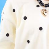 Polka Dot Patch Sweatshirt