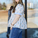 Pin Stripe Floral Top