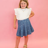 Little Bow Denim Skirt