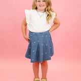 Little Bow Denim Skirt