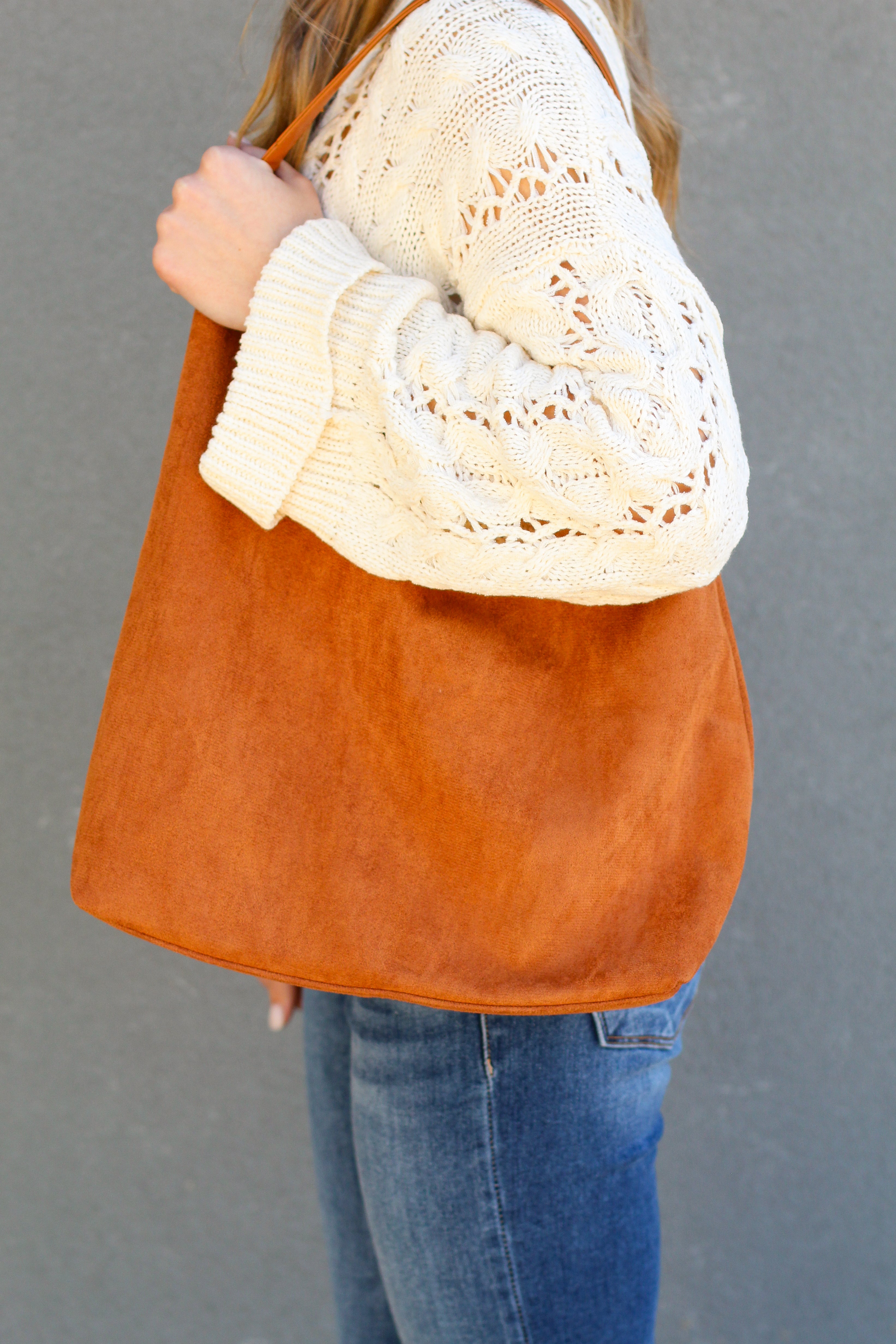 Suede Tote Bag
