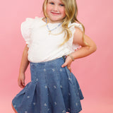 Little Bow Denim Skirt