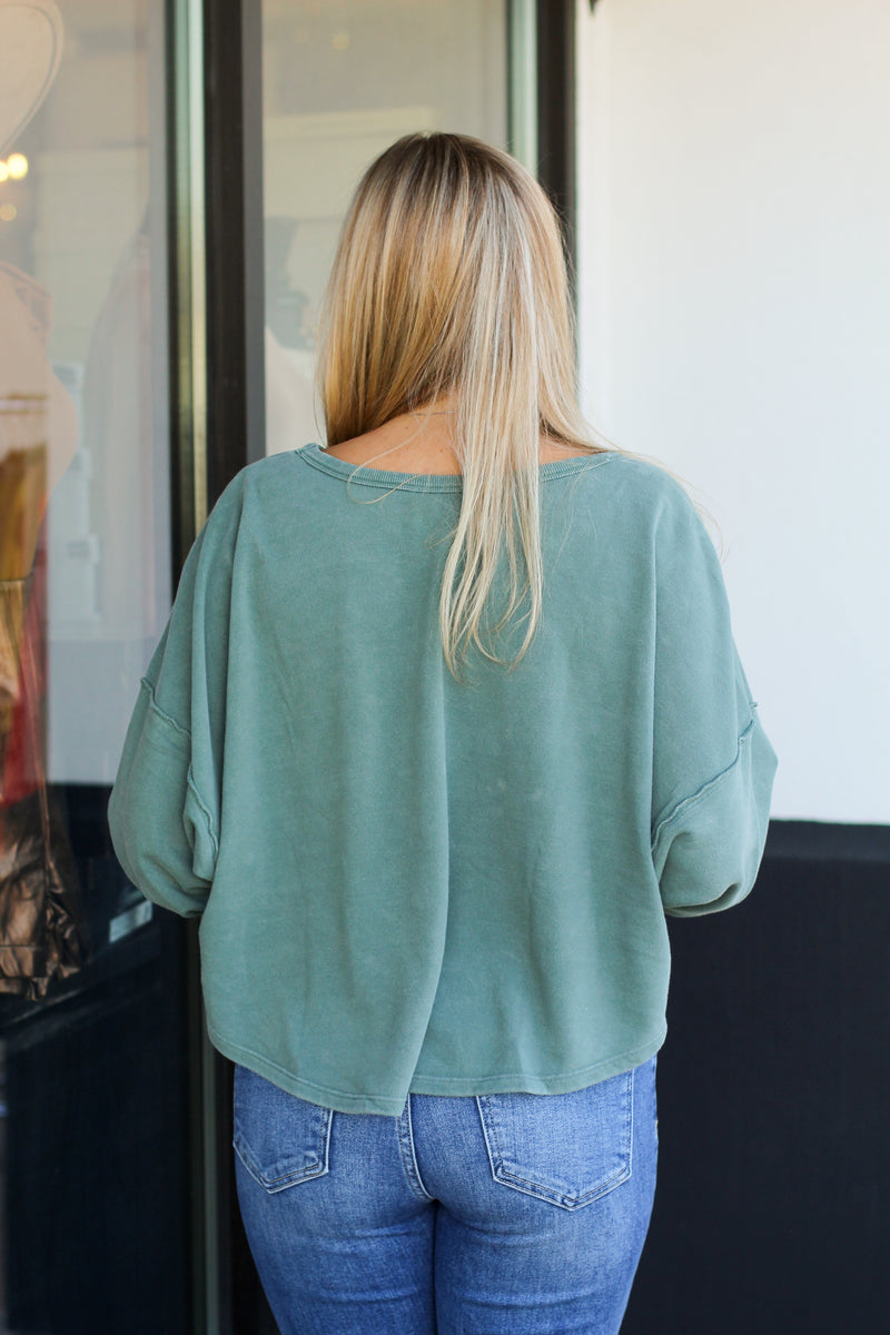 Soft and Cozy Top-Sage