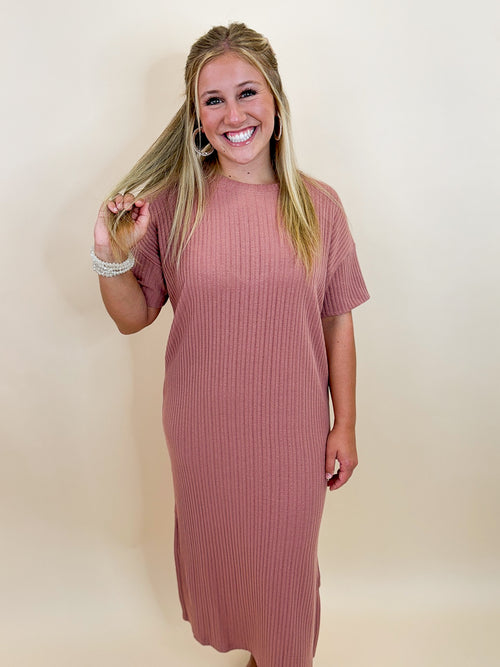 Ribbed Midi Dress