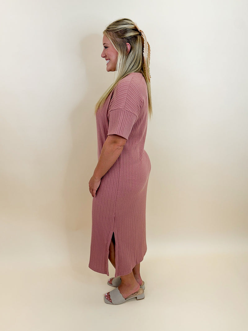 Ribbed Midi Dress