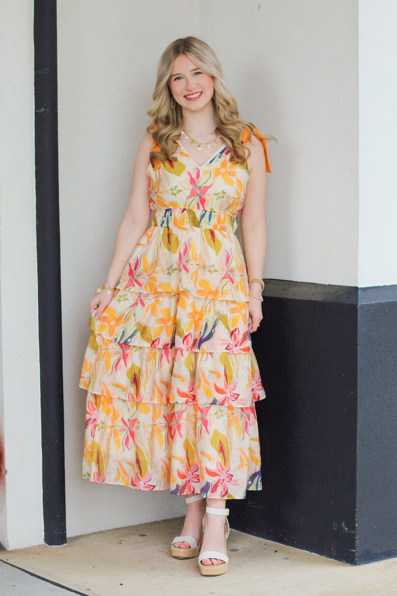 Heading to the Tropics Midi Dress
