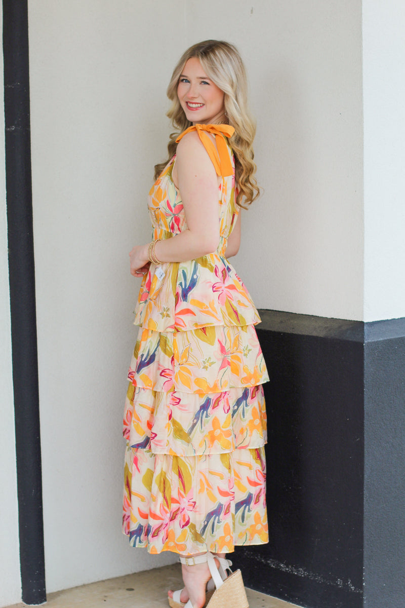 Heading to the Tropics Midi Dress
