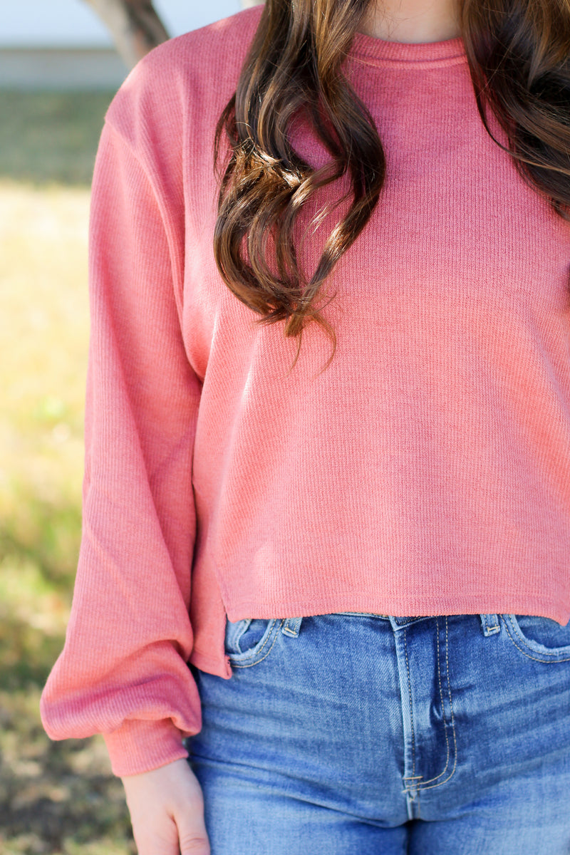 Everything Casual Top-Rose