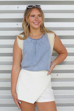 Denim and Lace Top