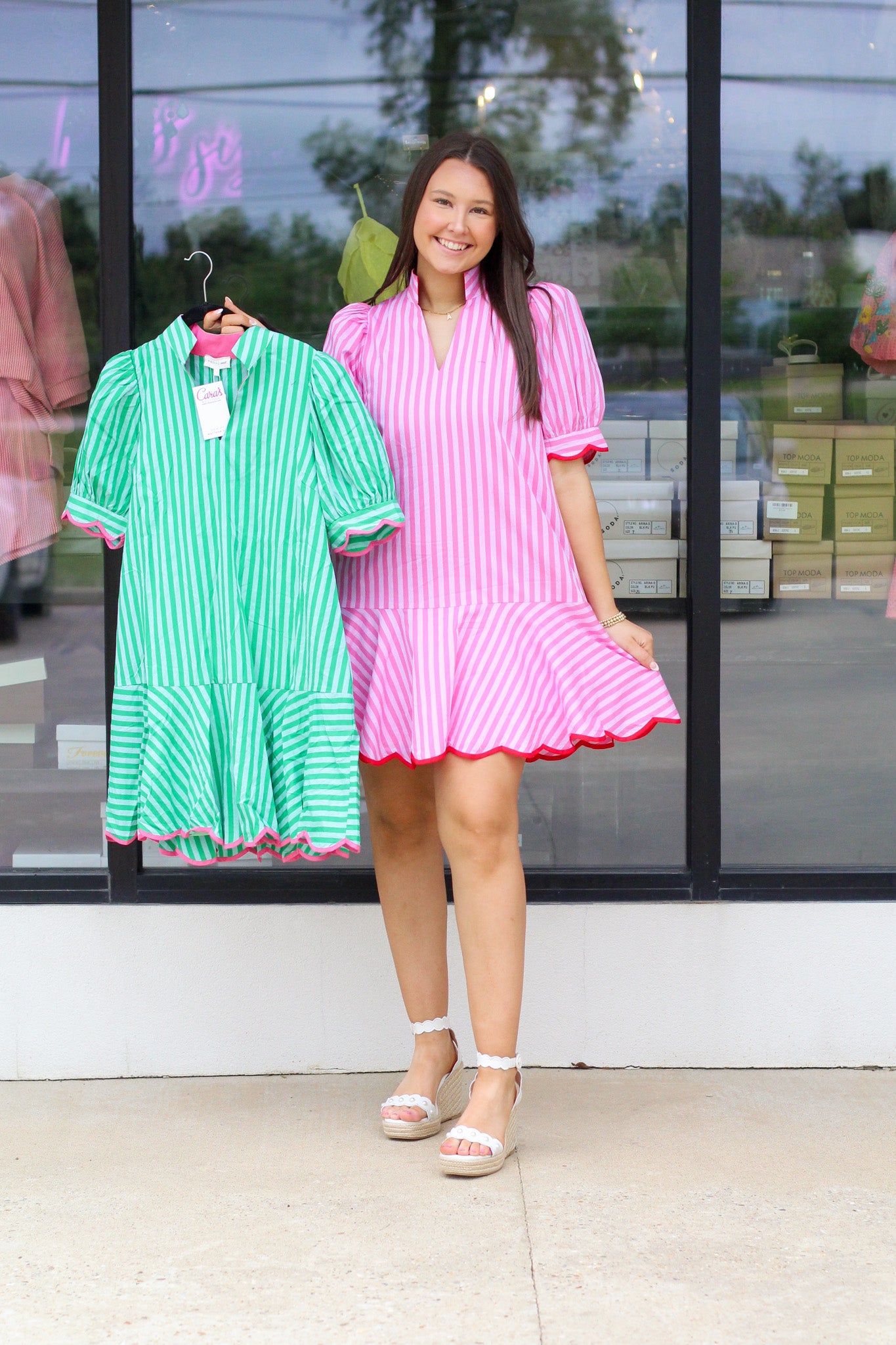 Lines and Scallops Dress