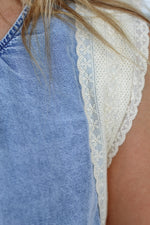 Denim and Lace Top