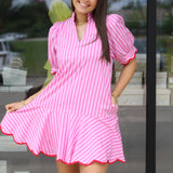 Lines and Scallops Dress
