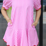 Lines and Scallops Dress