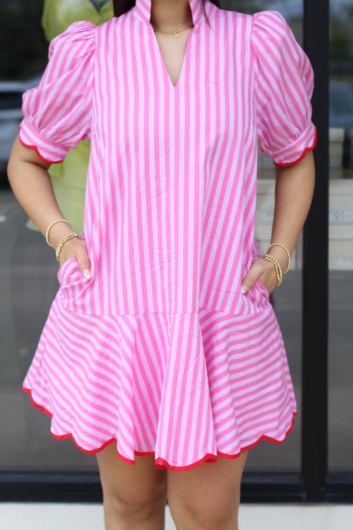 Lines and Scallops Dress
