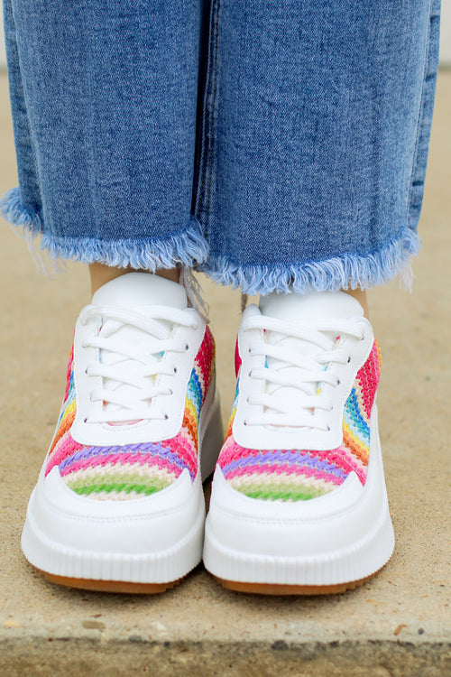 Timeless-12 Sneakers-White Rainbow