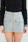 Leather Pocket Skort