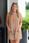 Stripe Sleeveless Romper