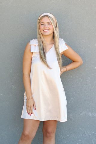 Bow Detail Satin Dress