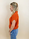 Mock Neck Must Have Sweater-Orange