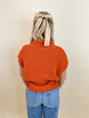 Mock Neck Must Have Sweater-Orange