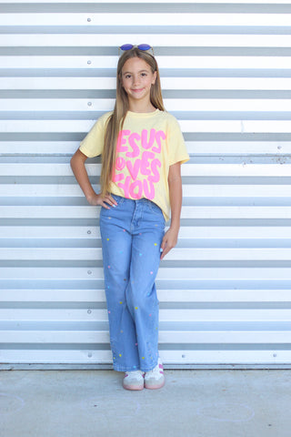 Tween Jesus Loves You Tee