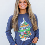 Mr.P's 12 Days of Christmas Long Sleeve Tee-Navy