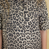 Collar Leopard Dress