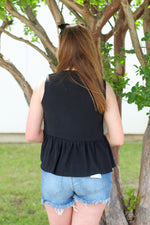 Casual Babydoll Bow Top
