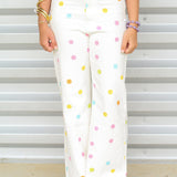 Party Polka Dot Wide Leg Jeans
