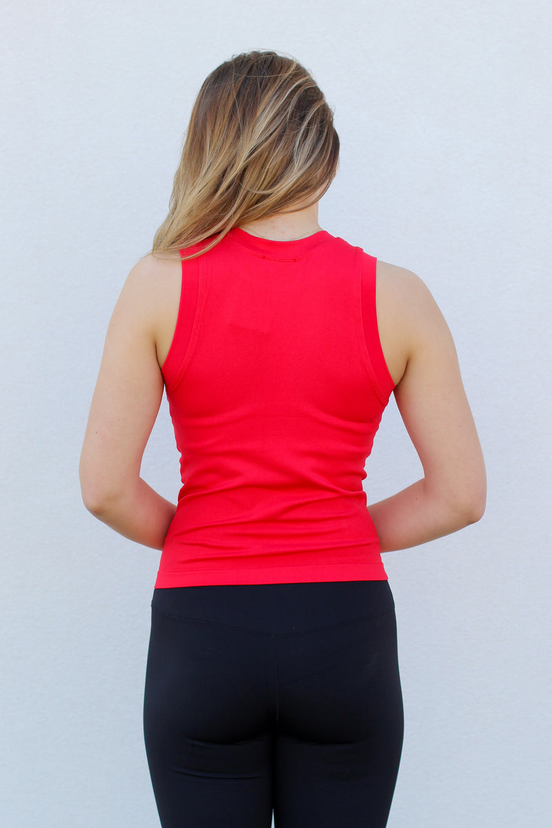 Basic Muscle Tank- Red