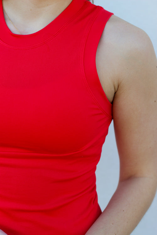 Basic Muscle Tank- Red