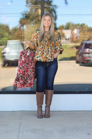 Fall Hues Babydoll Top