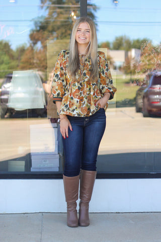Fall Hues Babydoll Top