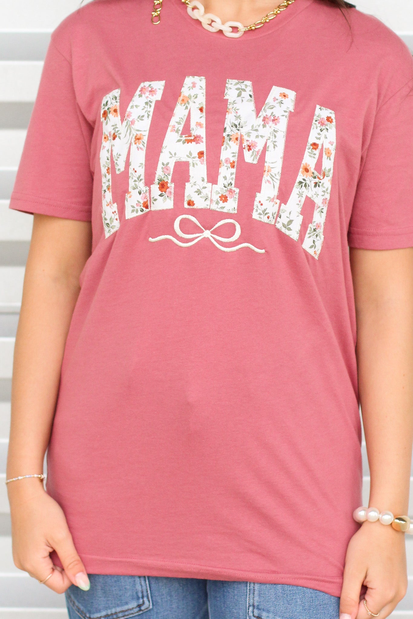 Floral Mama Bow Tee