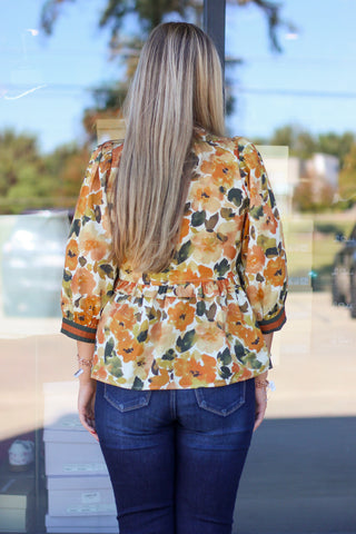 Fall Hues Babydoll Top