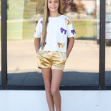 Sequin Bow Girl Top