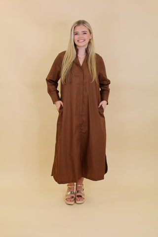 The Button Down Midi Dress