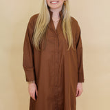 The Button Down Midi Dress