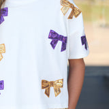 Sequin Bow Girl Top