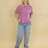 Raised Ribbed Stripe Top