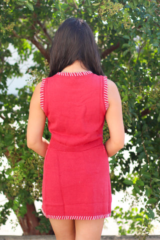 Stitch Trim Sweater Top