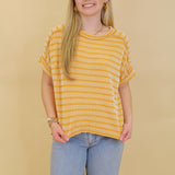 Raised Ribbed Stripe Top