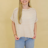 Raised Ribbed Stripe Top