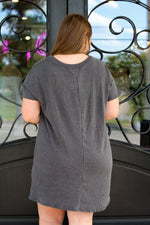 Comfy Pocket Dress- Charcoal