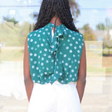 Criss Cross Polka Dot Top