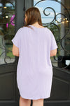 Comfy Pocket Dress-Lavender