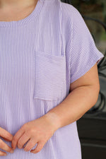 Comfy Pocket Dress-Lavender