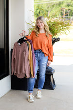 Ready for Fall Pocket Top-Orange