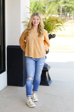 Ready for Fall Pocket Top-Gold